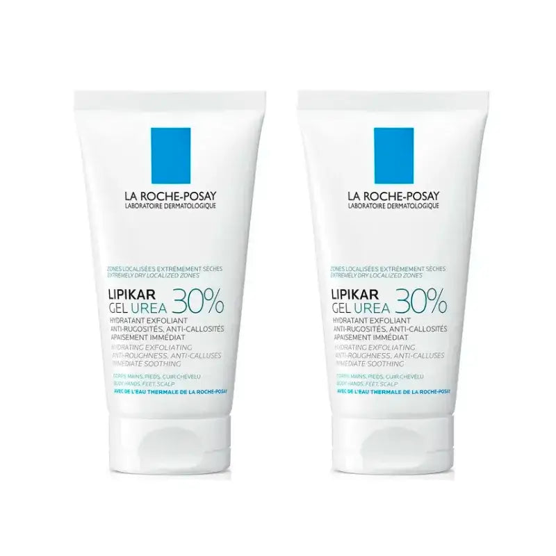 La Roche Posay Lipikar Urea Gel 30% - Gel idratante con urea, confezione 2 x 50 ml