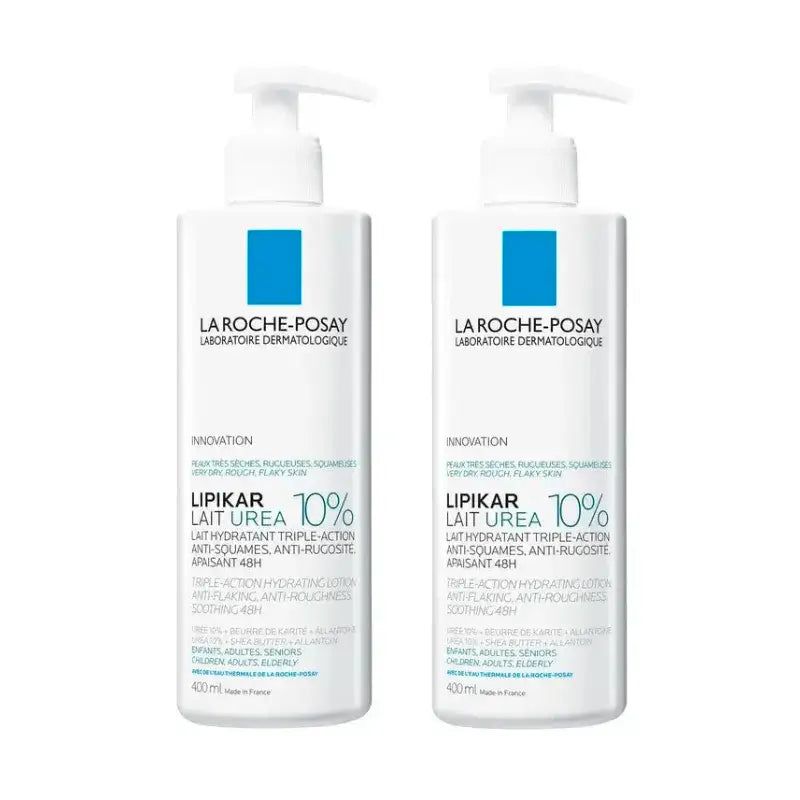 La Roche Posay Lipikar Lait Urea 10%, confezione da 2 x 400 ml