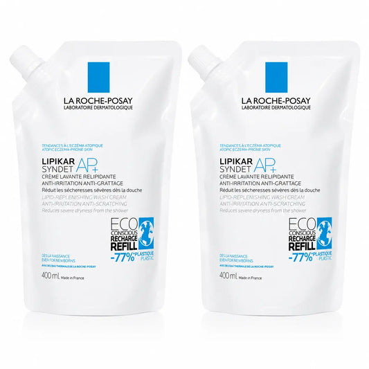 La Roche Posay Confezione La Roche Posay Lipikar Syndet Ap+ Ricarica , 400 Ml, x2