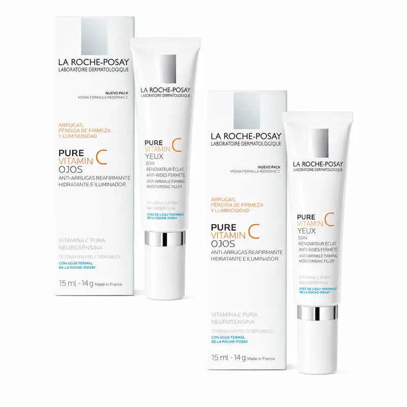La Roche Posay Vitamina C Pura Occhi, Confezione 2 x 15 ml