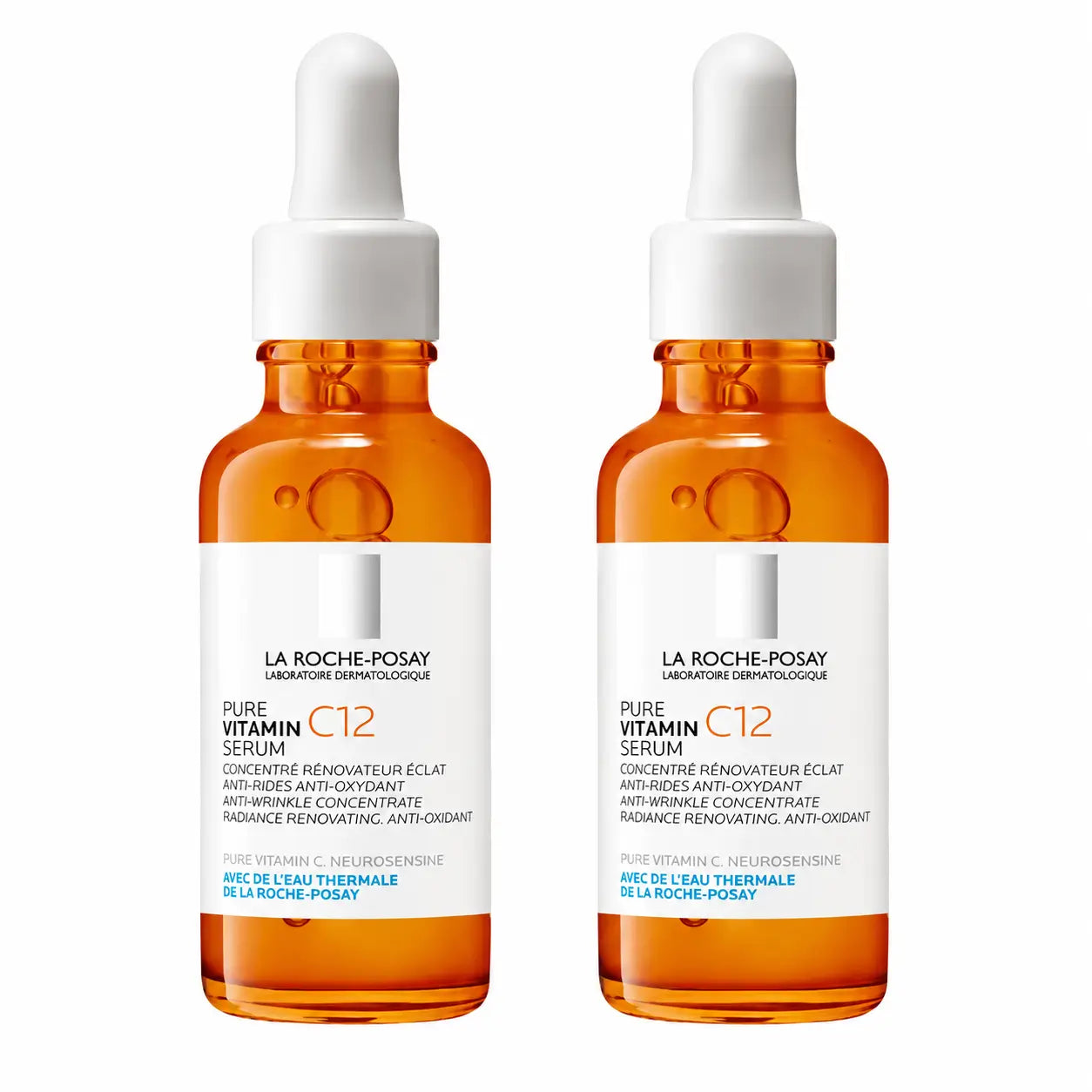 La Roche Posay Pure Vitamin C12 Siero antiossidante e antirughe, confezione da 2 x 30 ml