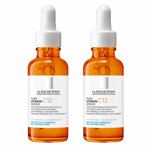 La Roche Posay Pure Vitamin C12 Siero antiossidante e antirughe, confezione da 2 x 30 ml