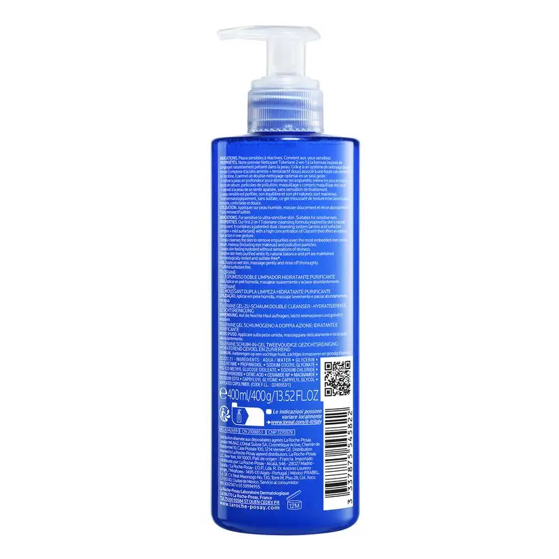 La Roche Posay Toleriane Gel detergente doppia schiuma, 400 ml