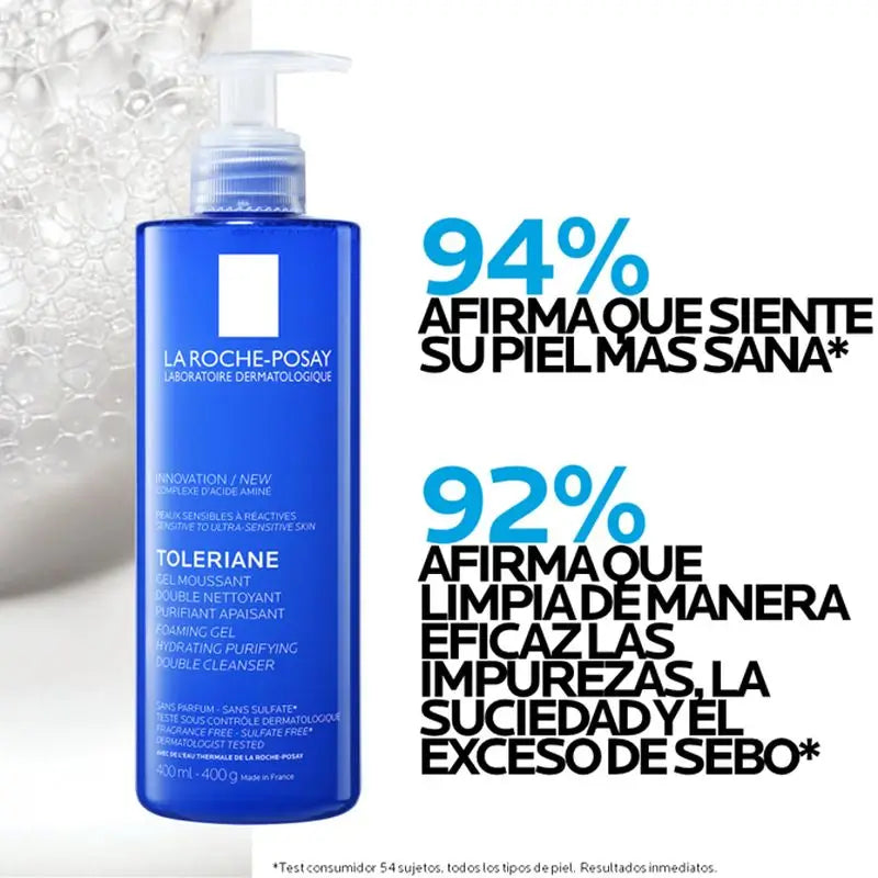 La Roche Posay Toleriane Gel detergente doppia schiuma, 400 ml