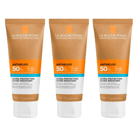 La Roche Posay Anthelios Triplo Latte Idratante Spf50+ Eco-Sostenibile, 3 X 75 Ml