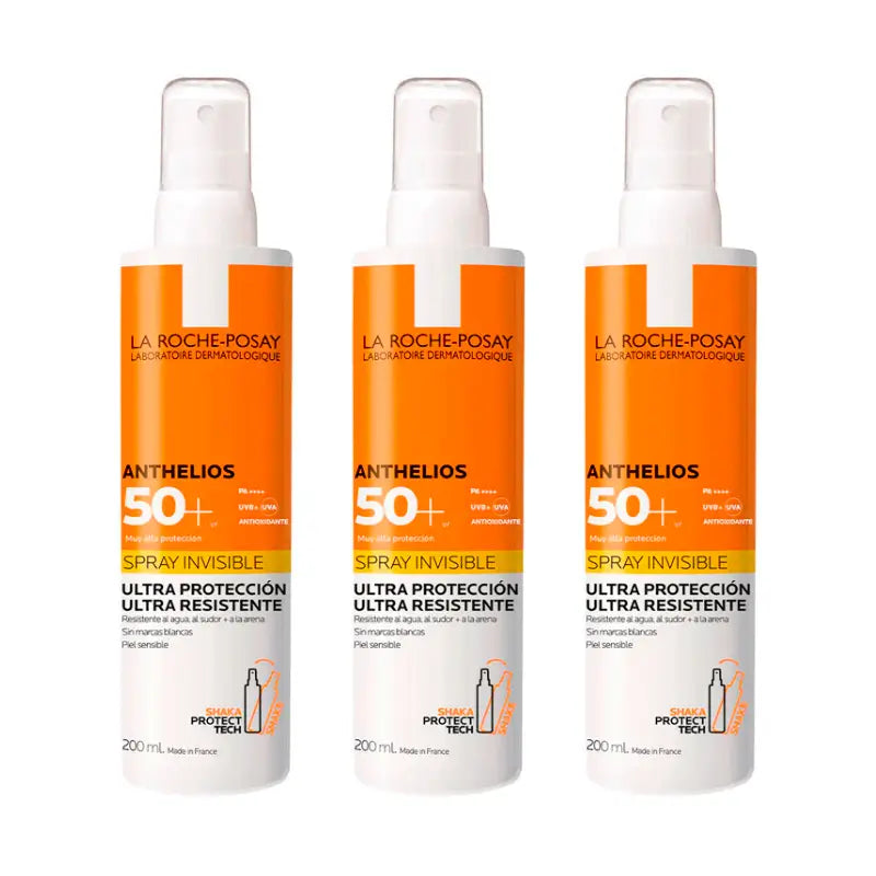 La Roche Posay Triplo Anthelios Spray Invisibile Spf 50+, 3 X 200 Ml