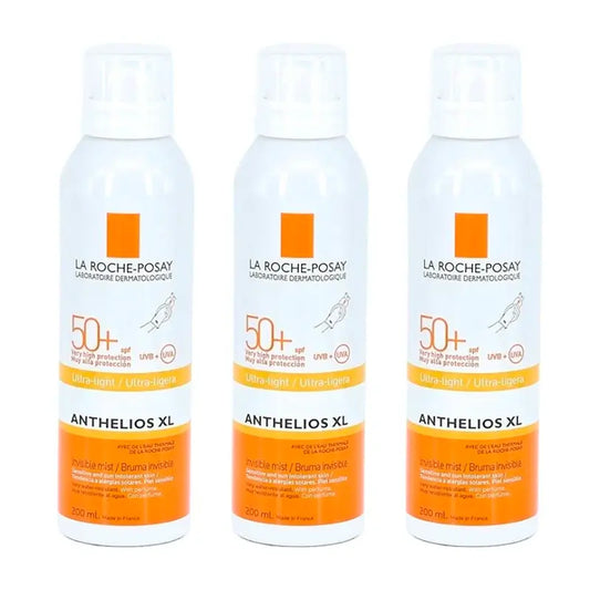 La Roche Posay Triplo Anthelios Xl Nebbia Invisibile Spf 50+, 3 X 200 Ml