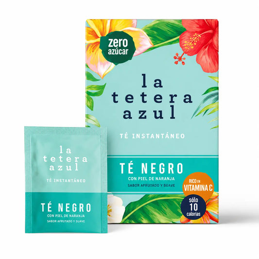 La Tetera Azul Tè nero freddo al gusto di mango. Infusione a freddo in polvere confezione da 10 bustine