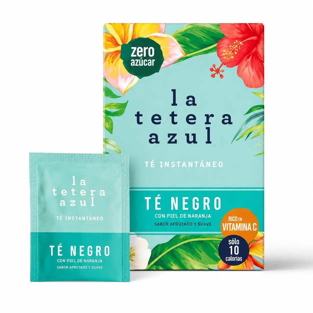 La Tetera Azul Tè nero freddo al gusto di mango. Infusione a freddo in polvere confezione da 10 bustine