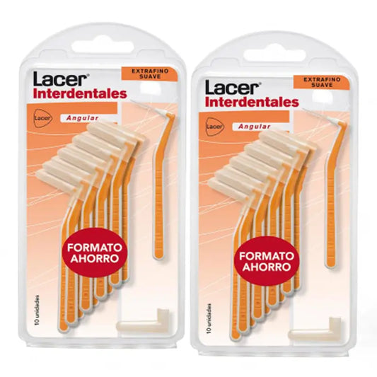 Spazzolino interdentale angolare Lacer Duplo Extrafine Soft 2 x 10 unità