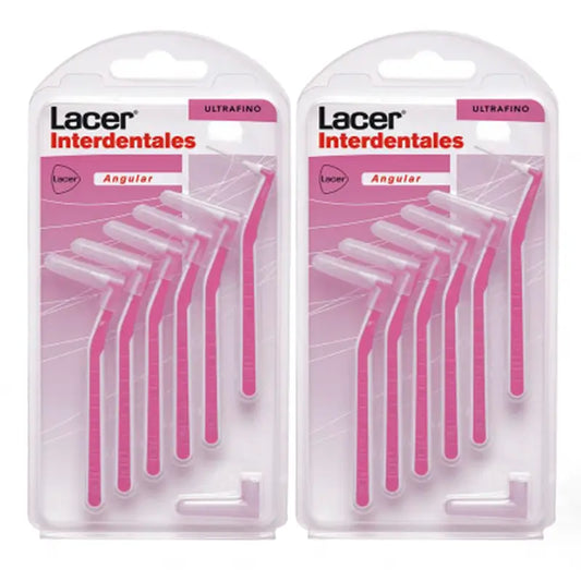Spazzola interdentale angolare Lacer Duplo Ultrafine 2 x 6 unità