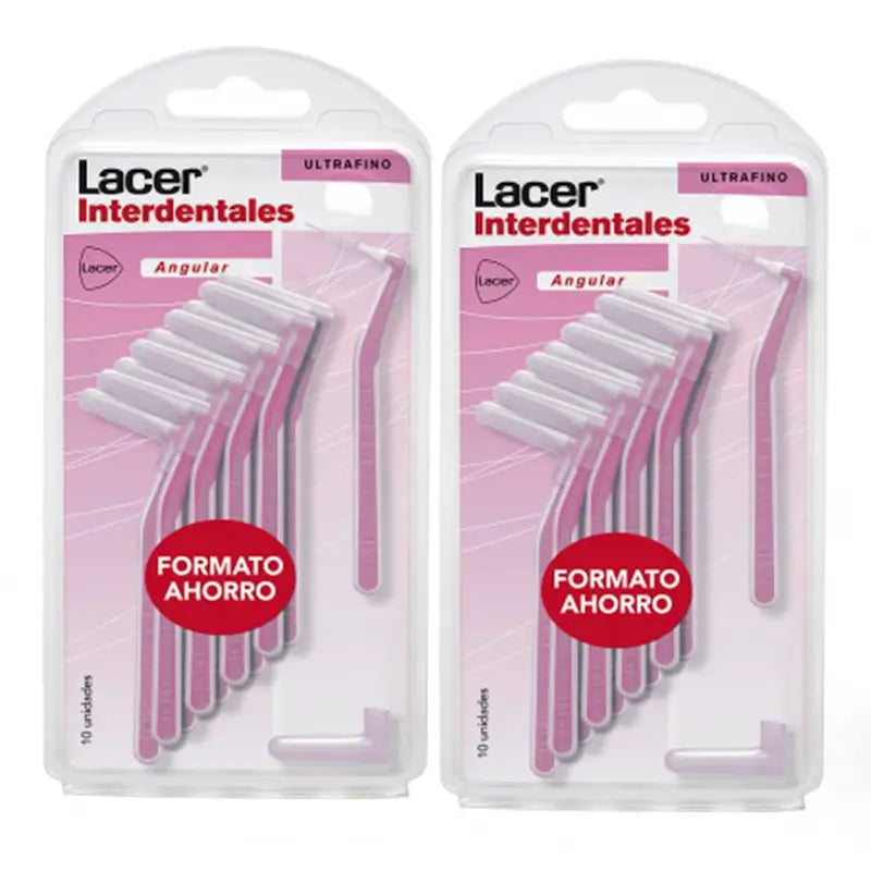 Spazzola interdentale angolare Lacer Duplo Ultrafine 2x10 unità