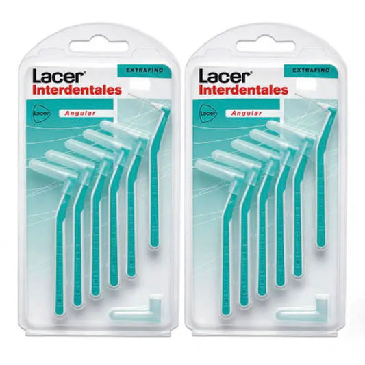 Spazzolino interdentale angolato extrafine Lacer Duplo 2 x 6 unità