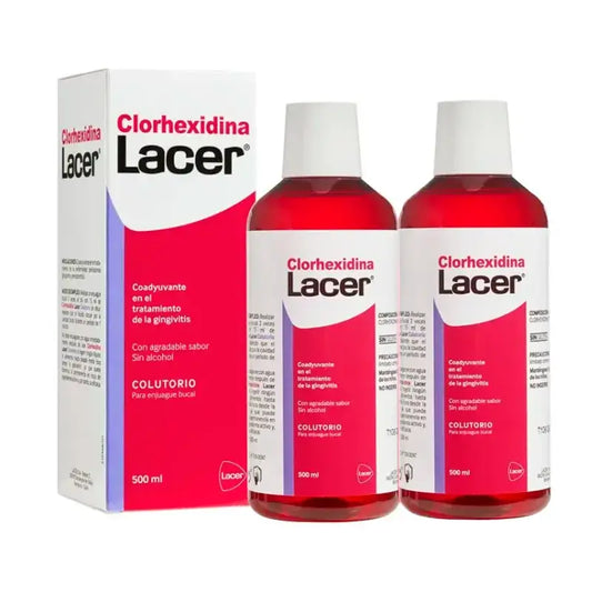 Lacer Duplo Collutorio alla clorexidina, 2 x 500 Ml