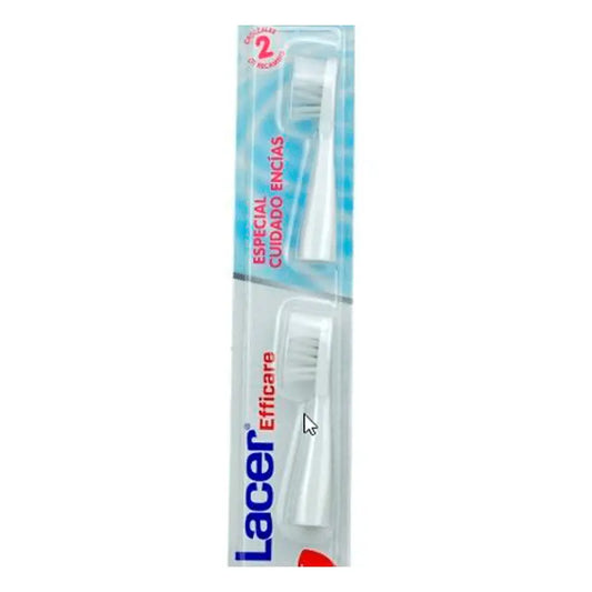 Lacer Efficare Special Gum Care Electric Toothbrush Replacement (2 Brush Heads)