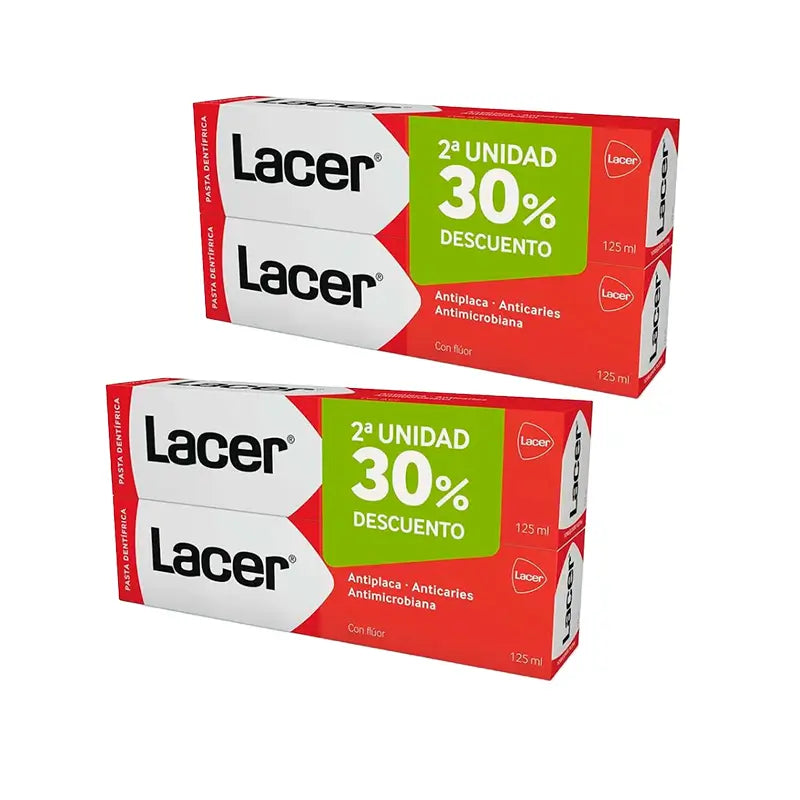 Lacer Pack Dentifricio, 4 x 125 Ml