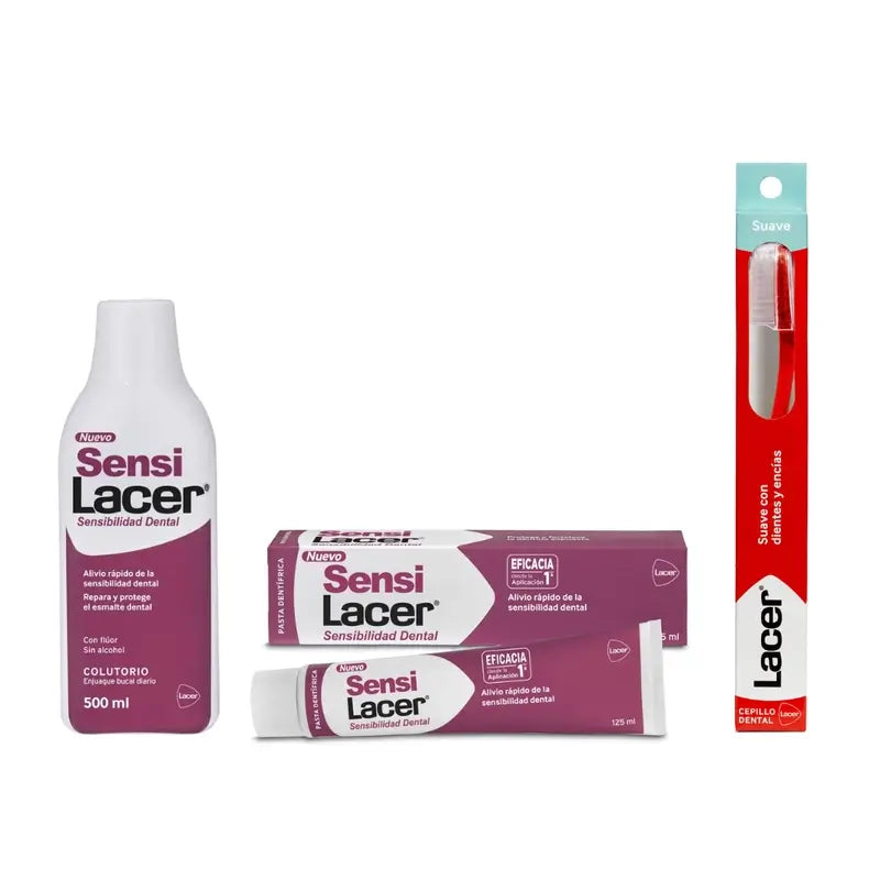 Lacer Sensilacer Denti Sensibili Pack (collutorio + dentifricio + spazzolino)
