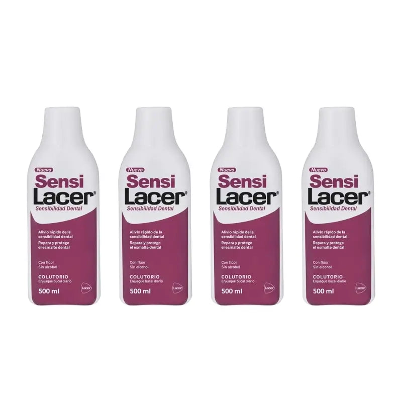 Lacer Sensilacer Collutorio, Confezione 4 x 500 ml
