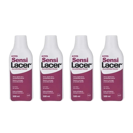 Lacer Sensilacer Collutorio, Confezione 4 x 500 ml