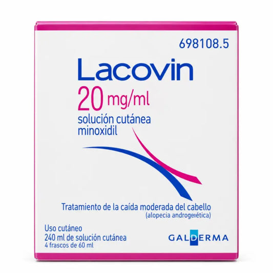 Lacovin 2% Minoxidil Soluzione 4 flaconi 60 ml