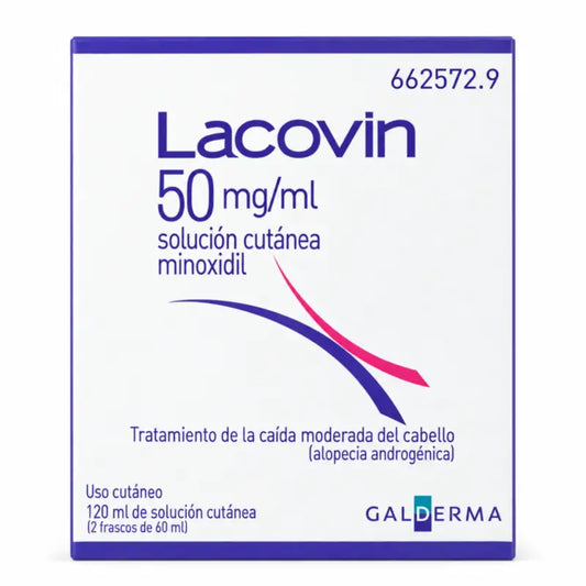 Lacovin 50 mg/ ml Minoxidil Soluzione Cutanea 2 Fiale x 60 ml
