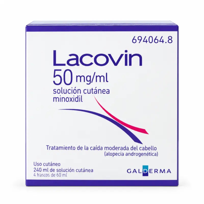 Lacovin 50 mg/ ml Minoxidil Soluzione cutanea 4 flaconi x 60 ml
