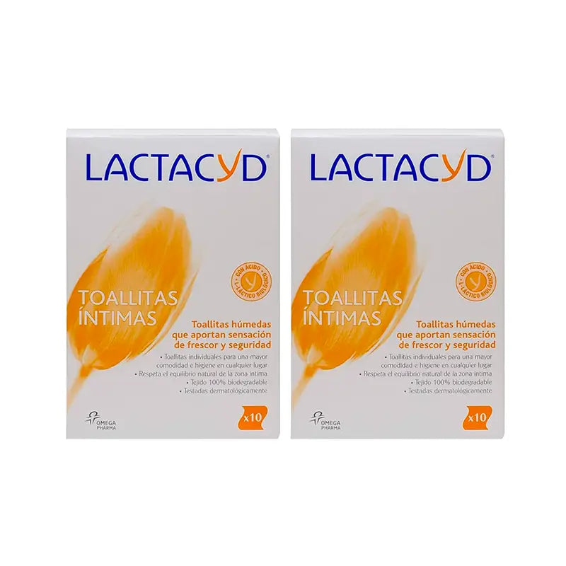 Lactacyd Duplo Salviette igieniche intime individuali 2 x 10 unità