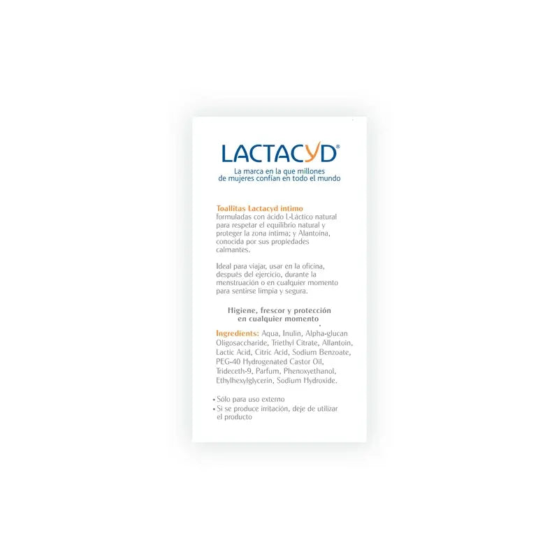 Lactacyd Salviette igieniche intime individuali 10 pezzi