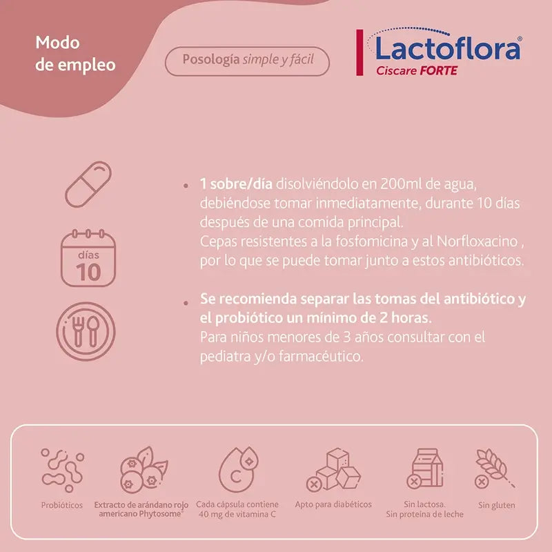 Lactoflora Ciscare Forte , 10 bastoncini