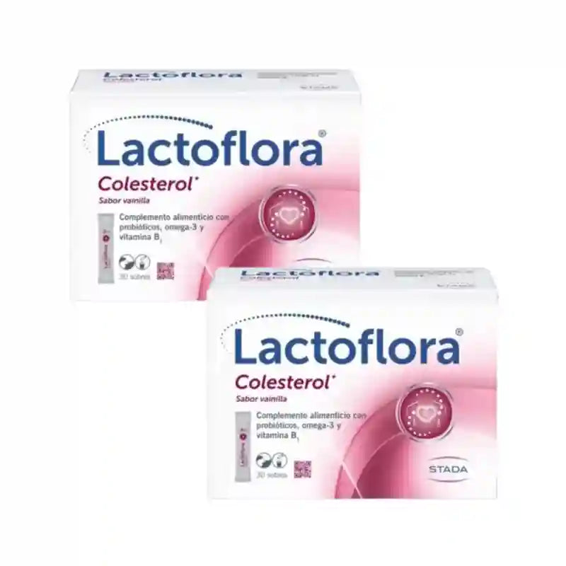Lactoflora Probiotico Colesterolo Sapore di Vaniglia, 2X30 bastoncini
