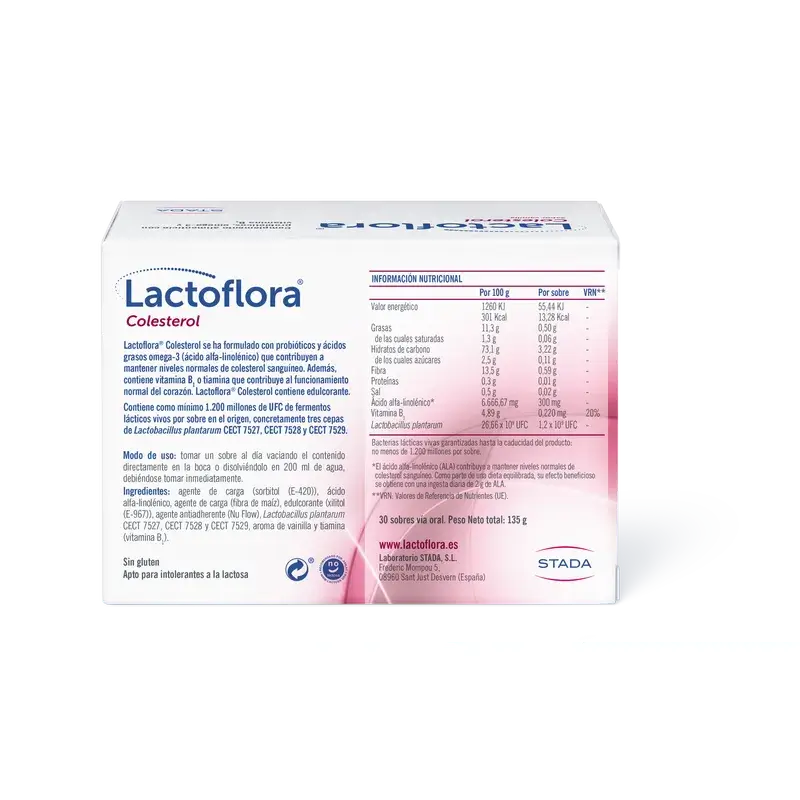 Lactoflora Probiotico Colesterolo Sapore di Vaniglia 30 bastoncini