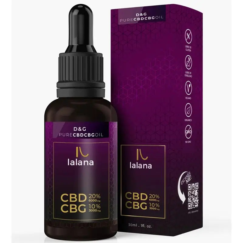 Lalana Olio di Cbd Cbd e Cbg 20% + 10% , 30 ml