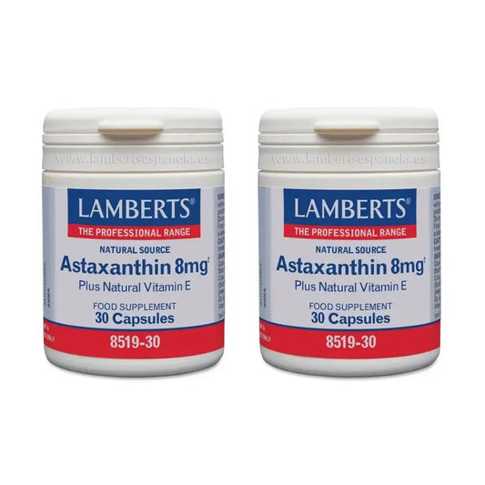Astaxantina Lamberts con vitamina E, 2X30 capsule