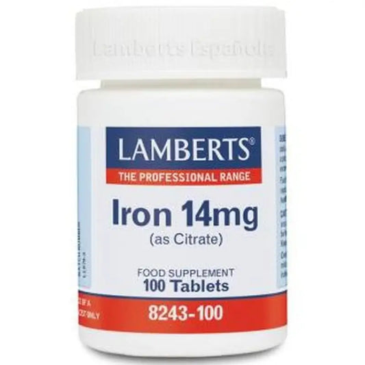 Lamberts Iron 14 mg Citrate 100 Tablets