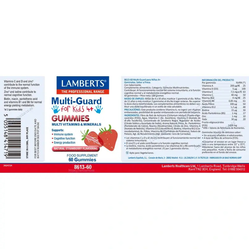 Lamberts Multi-Guard per bambini , 60 gommine