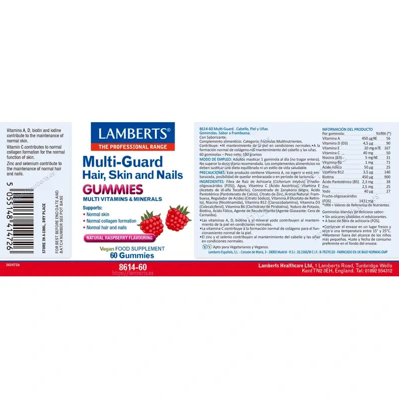 Lamberts Multi-Guard Capelli Pelle e Unghie , 60 gommine