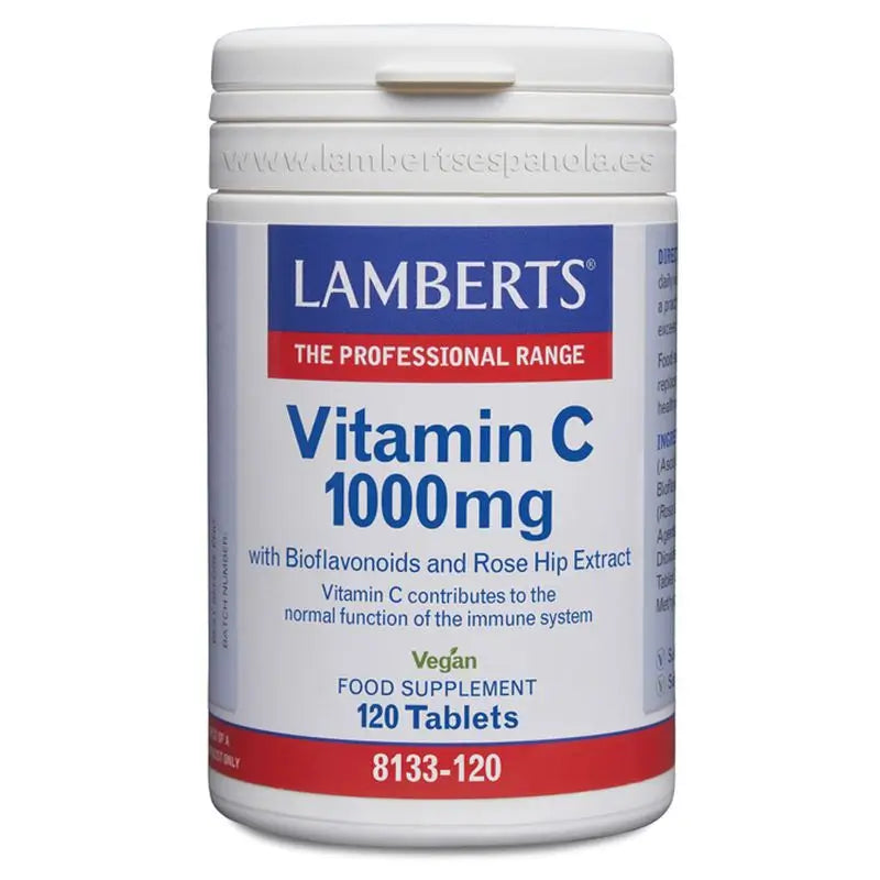 Lamberts Vitamina C 1000 Mg + Bioflavonoidi e Rosa canina, 120 compresse