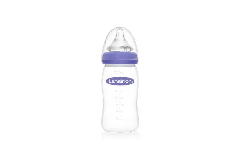 Lansinoh Bottiglia per latte materno con capezzolo Naturalwave, 240 ml