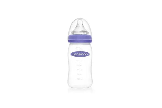 Lansinoh Bottiglia per latte materno con capezzolo Naturalwave, 240 ml