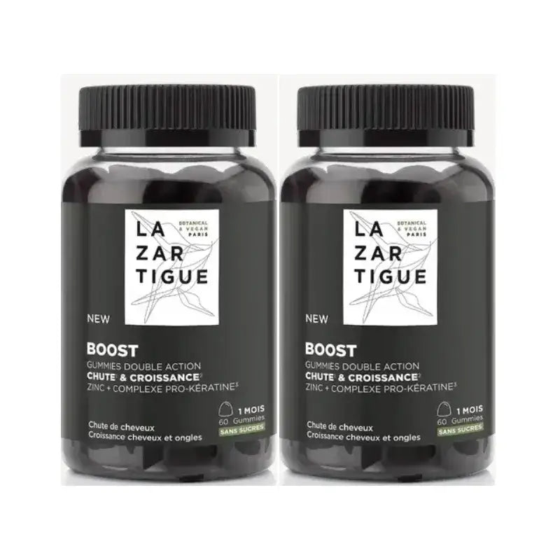 Lazartigue Gummies Perdita di capelli, Confezione 2 x 60 unità