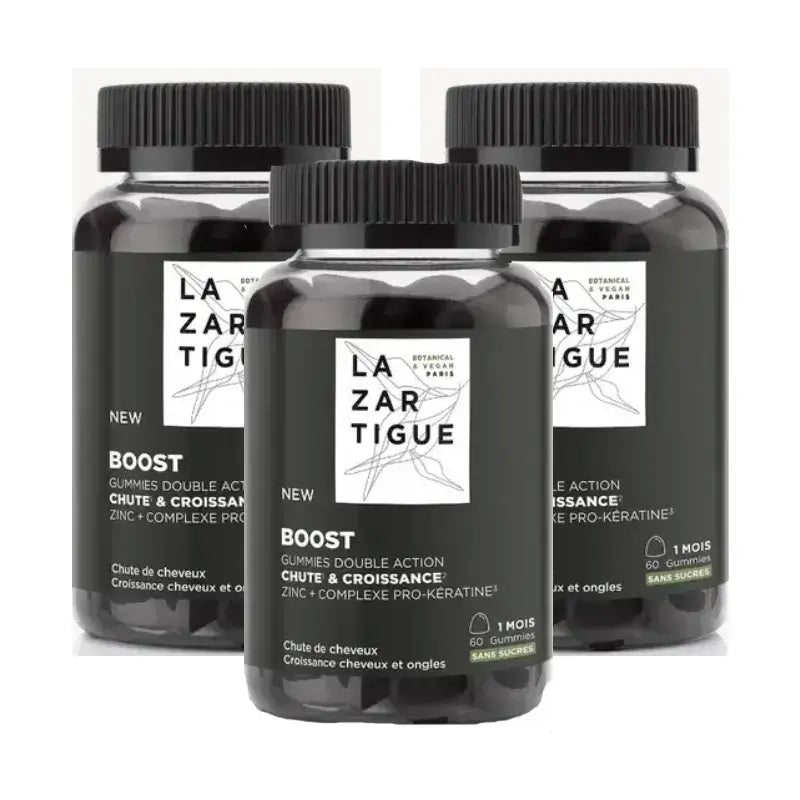 Lazartigue Gummies Perdita di capelli, confezione 3 x 60 unità