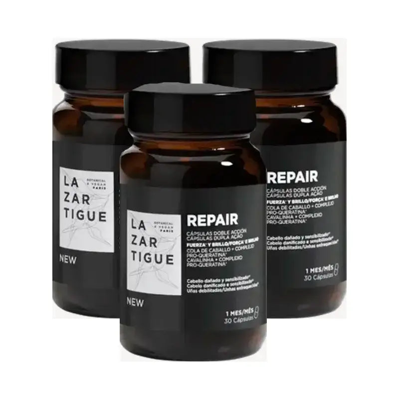 Capsule riparatrici Lazartigue, confezione da 3 x 30 ml