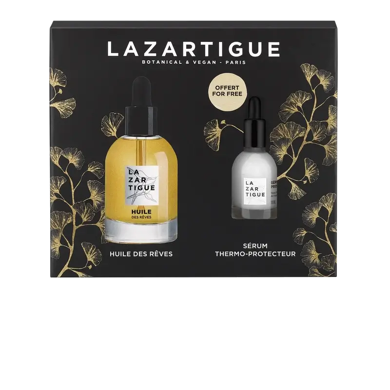 Set natalizio Lazartigue Olio secco nutriente + Siero termoprotettivo , 2 unità