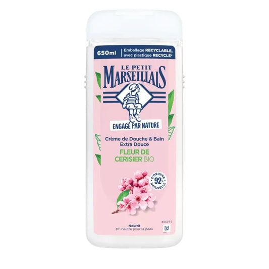 Le Petit Marseillais Crema doccia extra delicata al fiore di ciliegio biologico, 650 ml