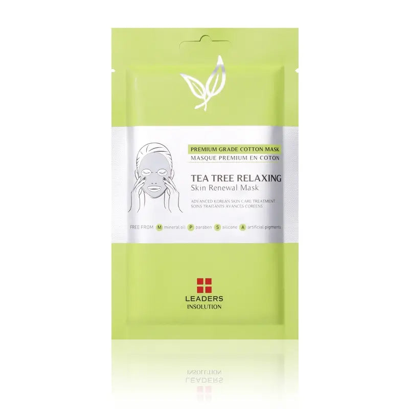 Leaders Tea Tree Maschera rilassante rinnovatrice della pelle, 25 ml
