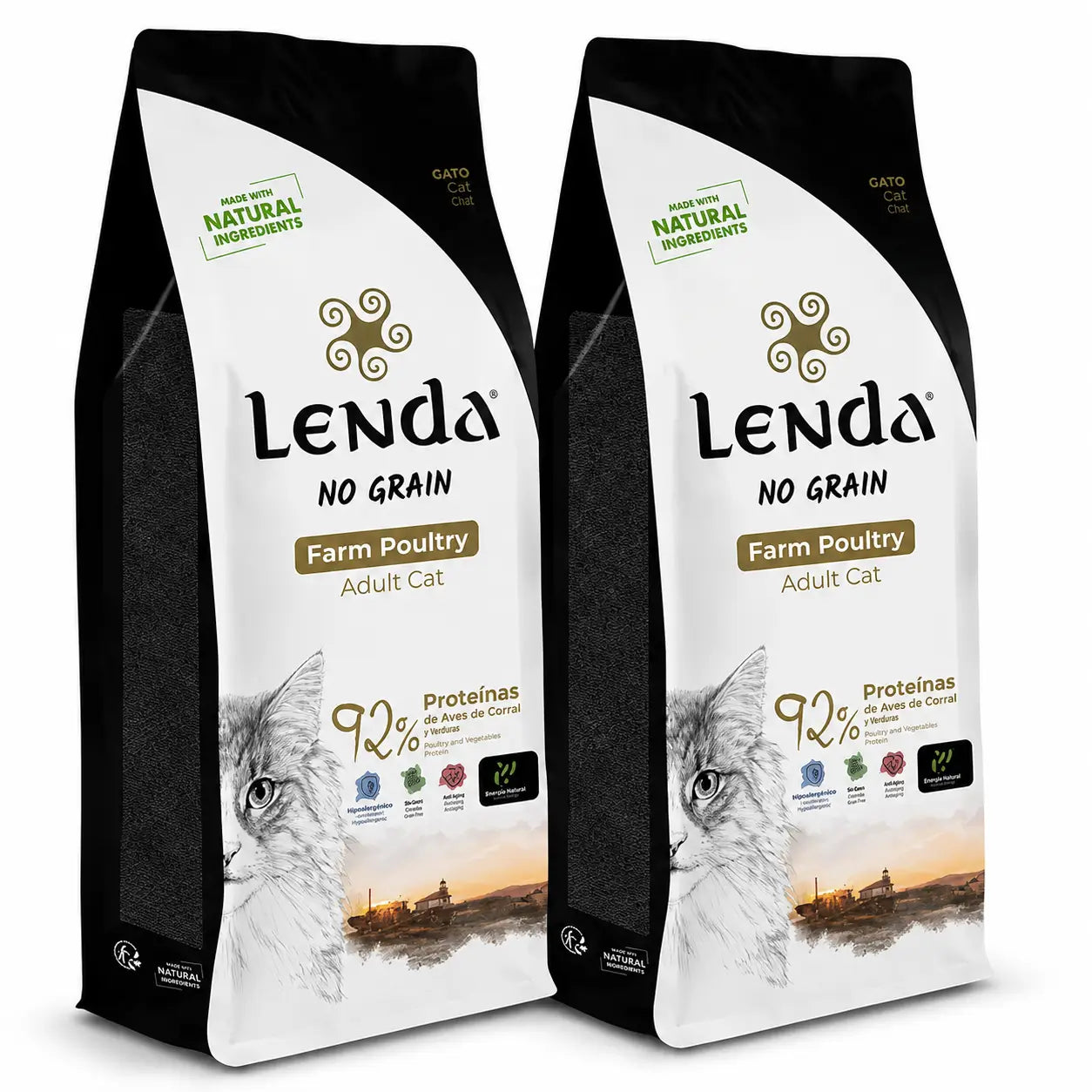 Lenda Cat Pollame senza cereali, 2 X 2 kg