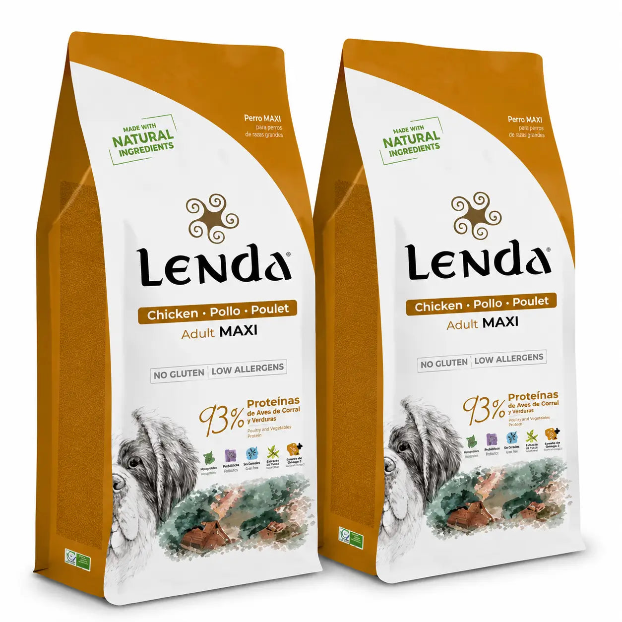Lenda Adult Dog Maxi Pollo, 2 X 12 kg