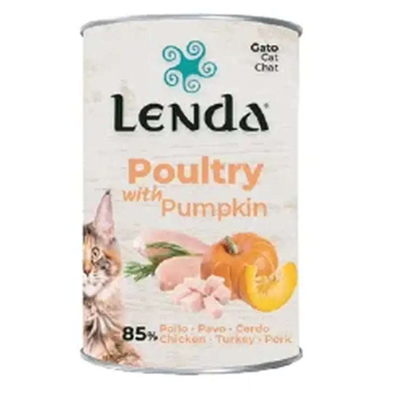 Lenda Paté umido di pollame e zucca per gatti, 12x400g
