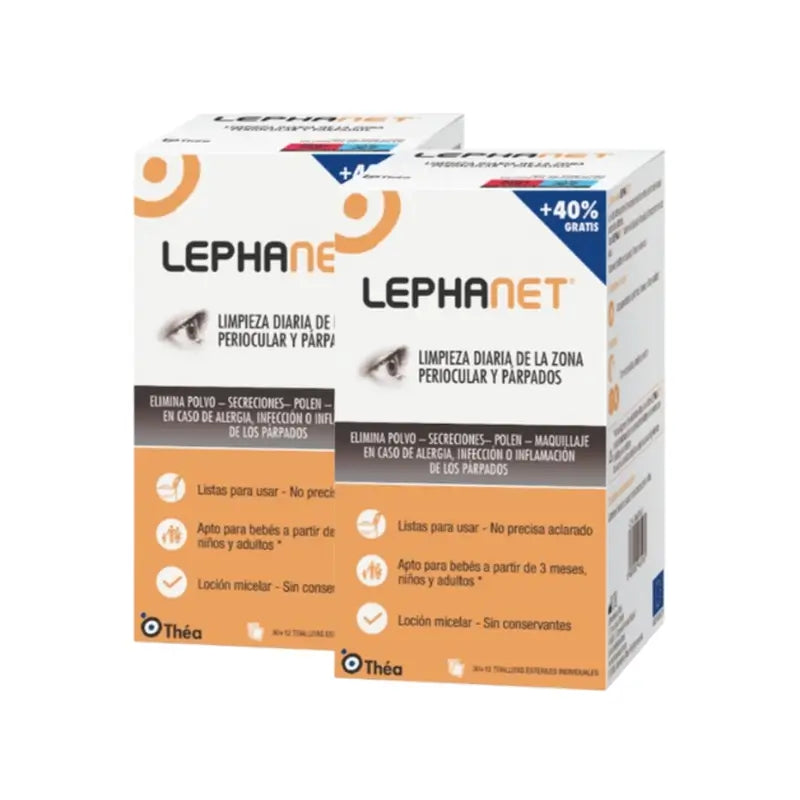 Salviette detergenti Lephanet, confezione da 2 x 42 pezzi.