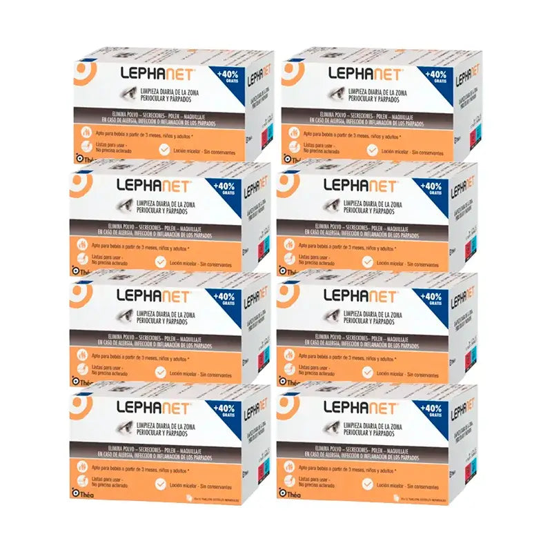 Salviette detergenti Lephanet, confezione da 8 x 42 pezzi.